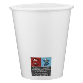 Vaso Cartón 9 Oz/280ml Blanco Ø8,1cm (50 Uds)