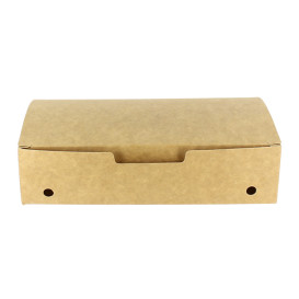 Caja Comida para Llevar Grande Kraft 200x100x50mm (375 Uds)