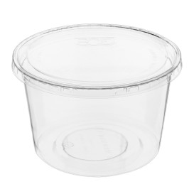 Tapa Tarrina Compostable PLA 235,355,470,940ml (50 Uds)
