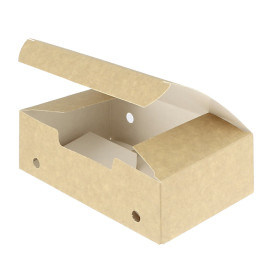 Caja Comida para Llevar Mediana Kraft 145x90x45mm (25 Uds)