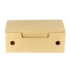 Caja Comida para Llevar Pequeña Kraft 115x72x43mm (25 Uds)