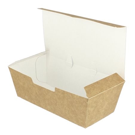 Caja Comida para Llevar Kraft 16,5x7,5x6cm (25 Uds)