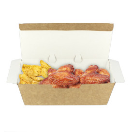 Caja Comida para Llevar Kraft 16,5x7,5x6cm (600 Uds)