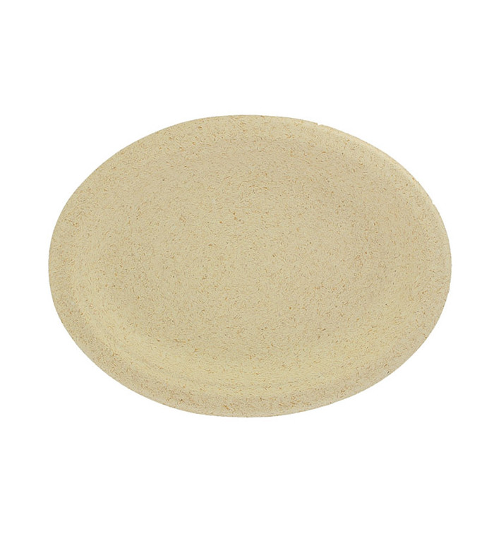Plato Oval de Pulpa de Trigo Natural 26x20cm (800 Uds)