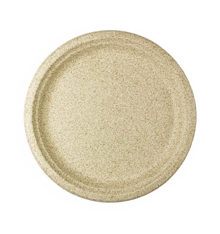 Plato de Pulpa de Trigo Natural Ø26cm (50 Uds)