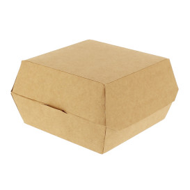 Caja Kraft para Hamburguesa XXL 14,5x14,5x8 cm (25 Uds)