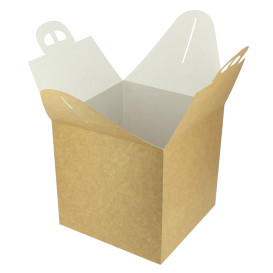 Caja Panettone de Cartón Kraft 1000g 21,5x21,5x21,5cm (25 Uds)
