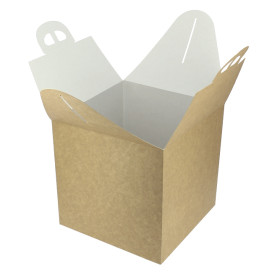 Caja Panettone de Cartón Kraft 500g 18,5x18,5x18,5cm (25 Uds)