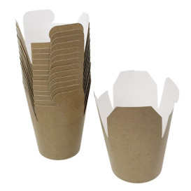 Envase de Comida para Llevar Kraft 800ml (500 Uds)