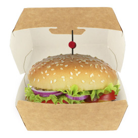 Caja Kraft para Hamburguesa 12x12x7 cm (450 Uds)