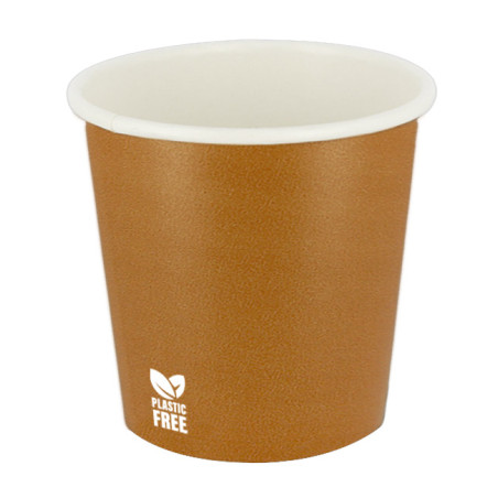 Vaso Cartón Plastic Free 4 Oz/120ml "Caramelo" Ø6,2cm (1.000 Uds)