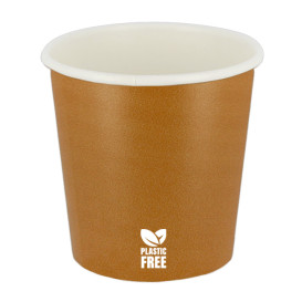 Vaso Cartón Plastic Free 4 Oz/120ml "Caramelo" Ø6,2cm (1.000 Uds)