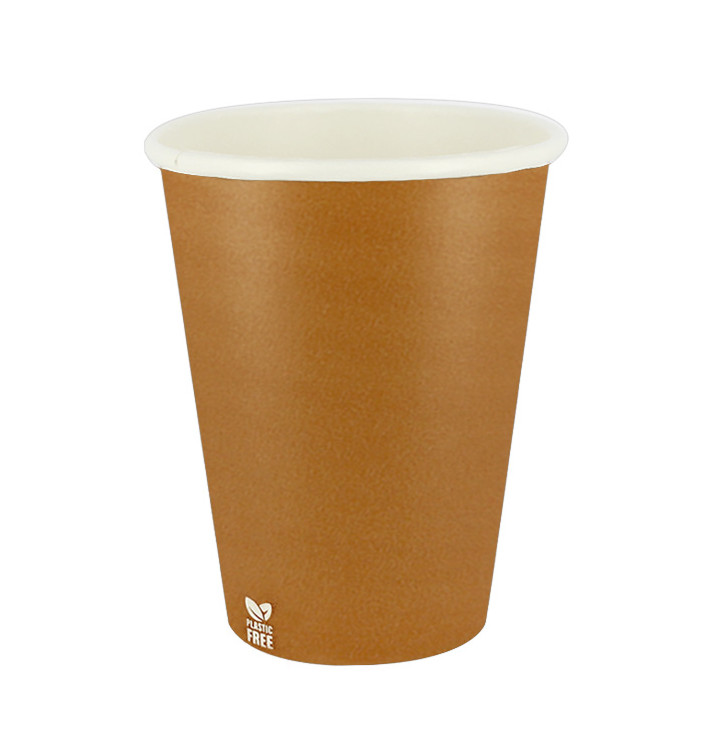 Vaso Cartón Plastic Free 14 Oz/420ml "Caramelo" Ø9,0cm (1.000 Uds)