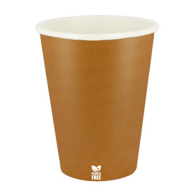 Vaso Cartón Plastic Free 14 Oz/420ml "Caramelo" Ø9,0cm (1.000 Uds)