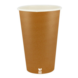 Vaso Cartón Plastic Free 16 Oz/480ml "Caramelo" Ø9,0cm (1.000 Uds)