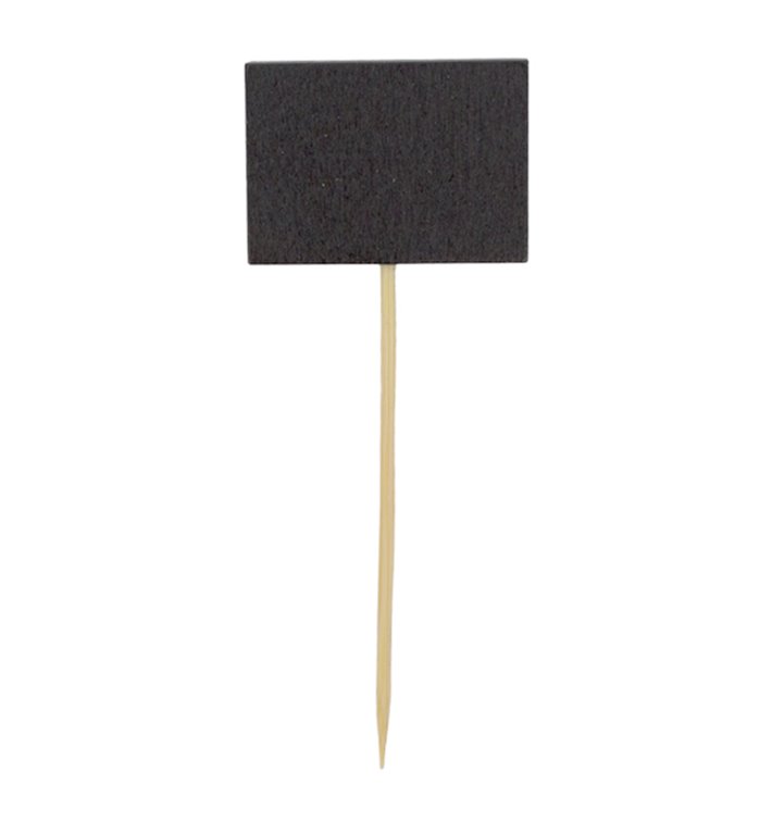 Pinchos de Bambu con Pizarra 90 mm (100 Uds)