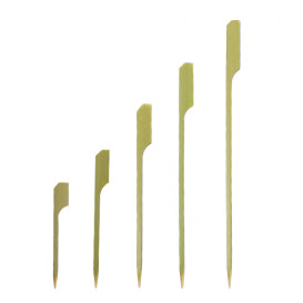Pinchos de Bambu "Golf" Verde Natural 120mm (200 Uds)