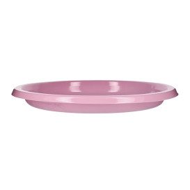 Plato Llano Reutilizable Económico PS Rosa Ø17cm (25 Uds)