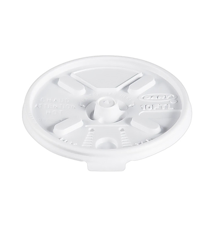 Tapa Travel Recerrable PS Blanco Ø8,6cm (100 Uds)