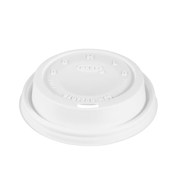 Tapa Travel PS para Vaso "Cappuccino" Blanca Ø8,6cm (1000 Uds)