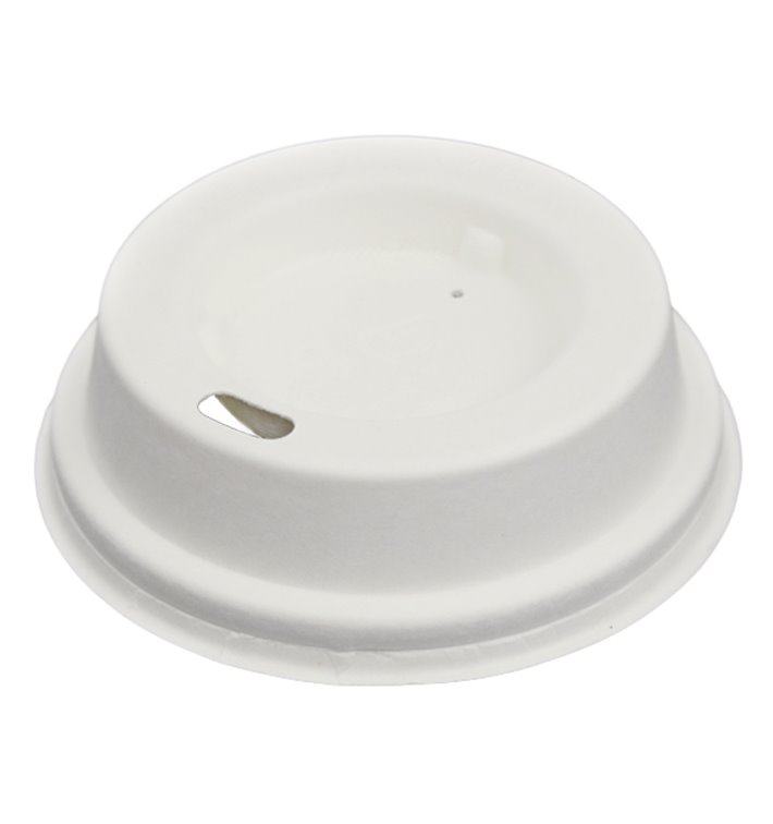 Tapa Travel con Agujero Fibra Moldeada Blanca Ø7,0cm (2.100 Uds)