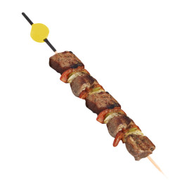 Pinchos de Bambu Negro y Amarillo "Japan" 120mm (200 Uds)