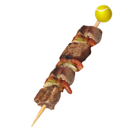 Pinchos de Bambu Decorados Tenis 120mm (1000 Uds)