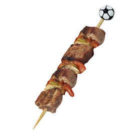 Pinchos de Bambu Decorados Fútbol 120mm (1000 Uds)