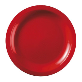 Plato Reutilizable PP Llano Rojo Round Ø18,5cm (600 Uds)