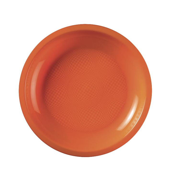 Plato Reutilizable PP Llano Naranja Round Ø18,5cm (50 Uds)