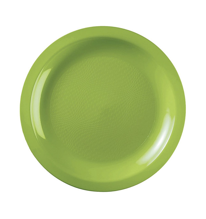 Plato Reutilizable PP Llano Verde Lima Round Ø18,5cm (50 Uds)