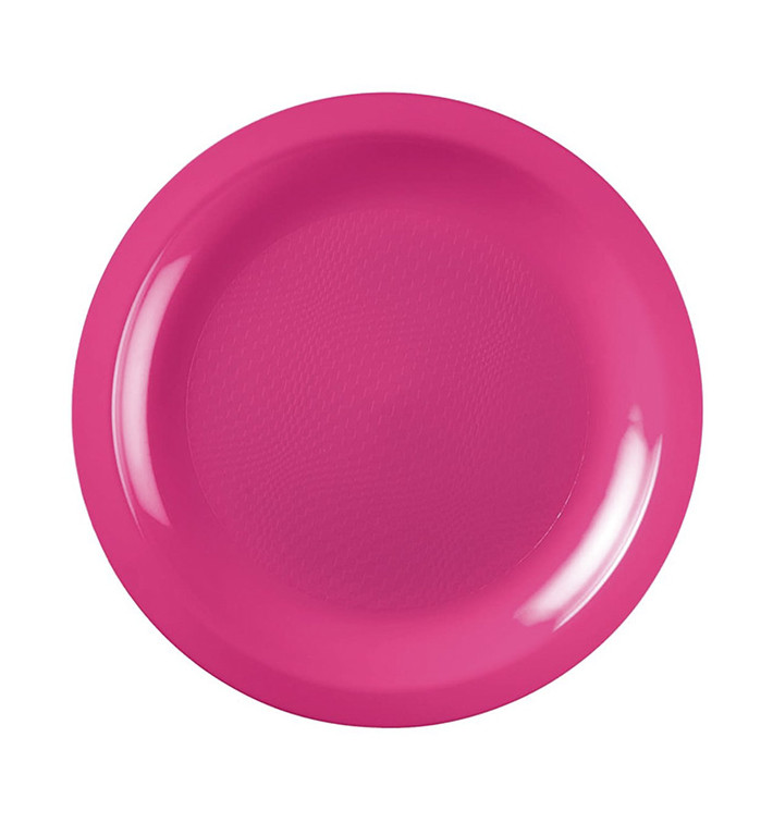 Plato Reutilizable PP Llano Fucsia Round Ø18,5cm (50 Uds)