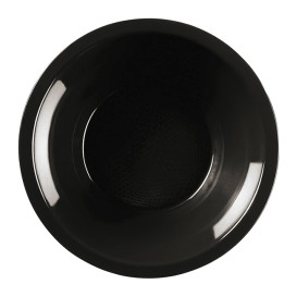 Plato Duro Reutilizable PP Llano Negro Round Ø22cm (25 Uds)