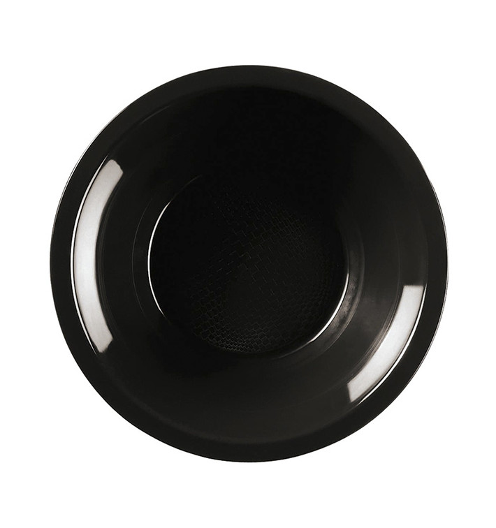 Plato Hondo Reutilizable PP Negro Round Ø19,5cm (50 Uds)
