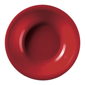 Plato Hondo Reutilizable PP Rojo Round Ø19,5cm (50 Uds)