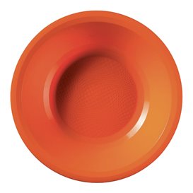 Plato Hondo Reutilizable PP Naranja Round Ø19,5cm (50 Uds)