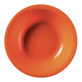 Plato Hondo Reutilizable PP Naranja Round Ø19,5cm (50 Uds)