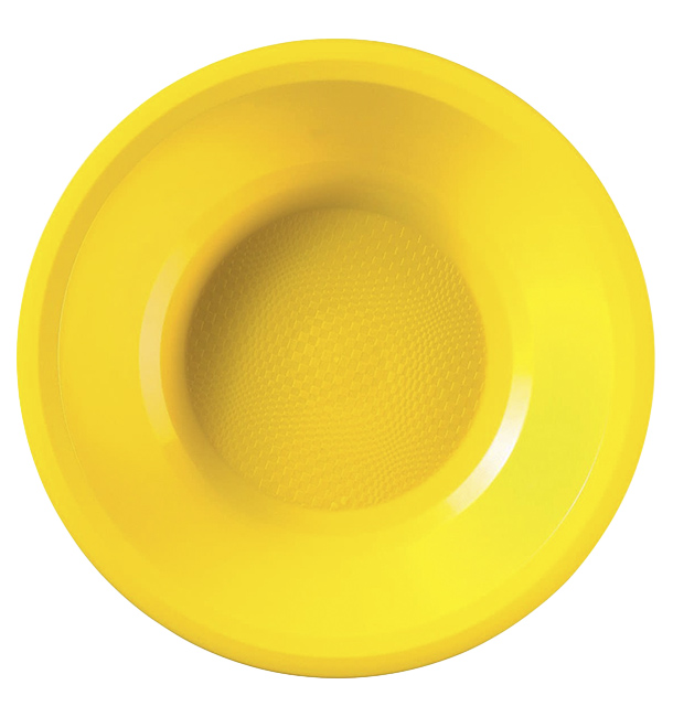 Plato Hondo Reutilizable PP Amarillo Round Ø19,5cm (600 Uds)