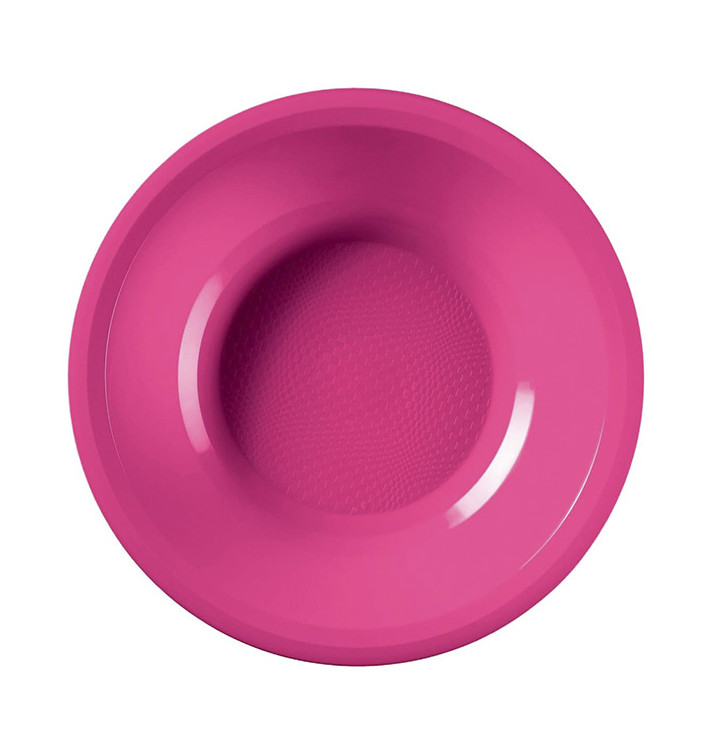 Plato Hondo Reutilizable PP Fucsia Round Ø19,5cm (50 Uds)