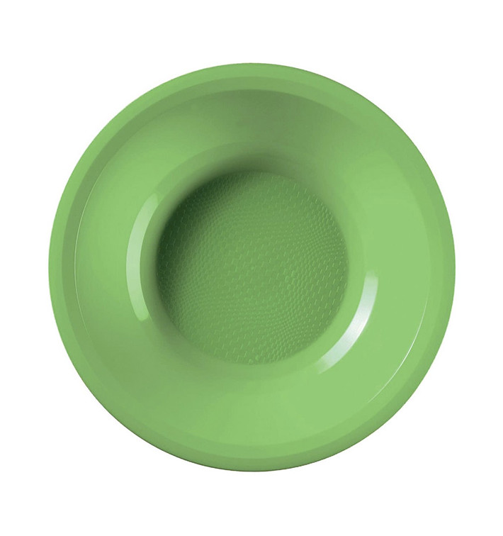 Plato Hondo Reutilizable PP Verde Lima Round Ø19,5cm (50 Uds)