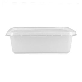 Envase con Tapa de Plástico PS 157x112x51mm 500ml (600 Uds)