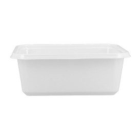 Envase de Plástico PS Blanco 127x91x42mm 300ml (100 Uds)