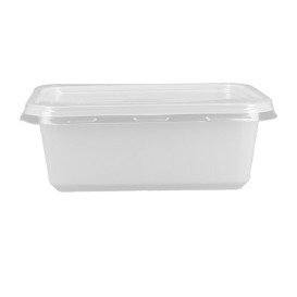 Envase con Tapa de Plástico Transp. 127X91x42mm (100 Uds)