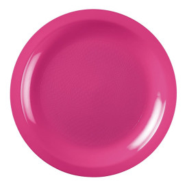 Plato Reutilizable PP Llano Fucsia Round  Ø22cm (600 Uds)