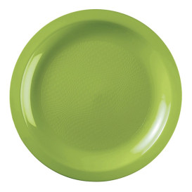 Plato Reutilizable PP Llano Verde Lima Round Ø22cm (600 Uds)