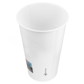 Vaso Cartón 20 Oz/600ml Blanco Ø9,4cm (20 Uds)