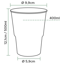 Vaso de Plástico PP Transparente 500ml (1.000 Uds)