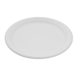 Plato Caña de Azucar Blanco Ø260mm (250 Uds)