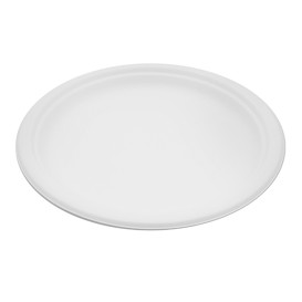 Plato Caña de Azucar Blanco Ø260mm (50 Uds)