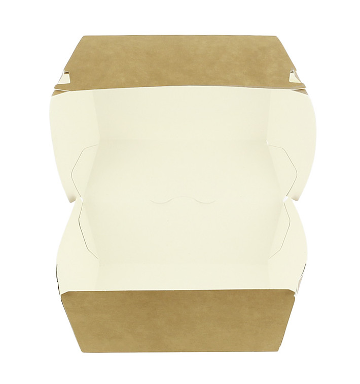 Caja Hamburguesa Mega Kraft Doble Cierre 15,5x15,5x10cm (50 Uds)